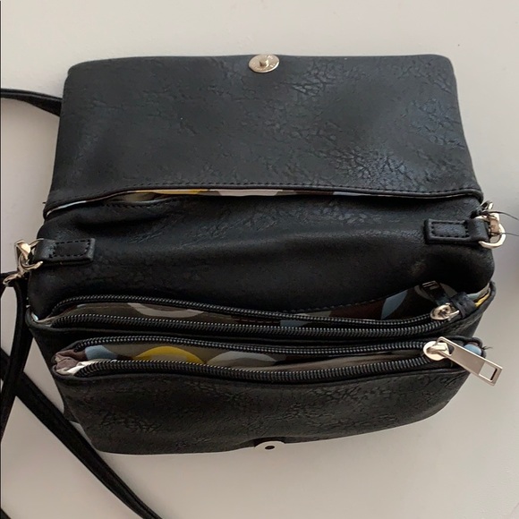 Crossbody Purse in Black Vegan Leather - Picture 2 of 2
